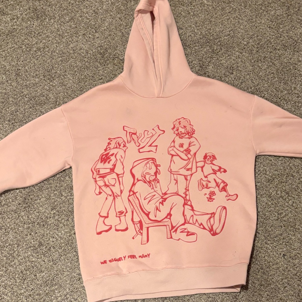 Pink Graphic Kids Hoodie
